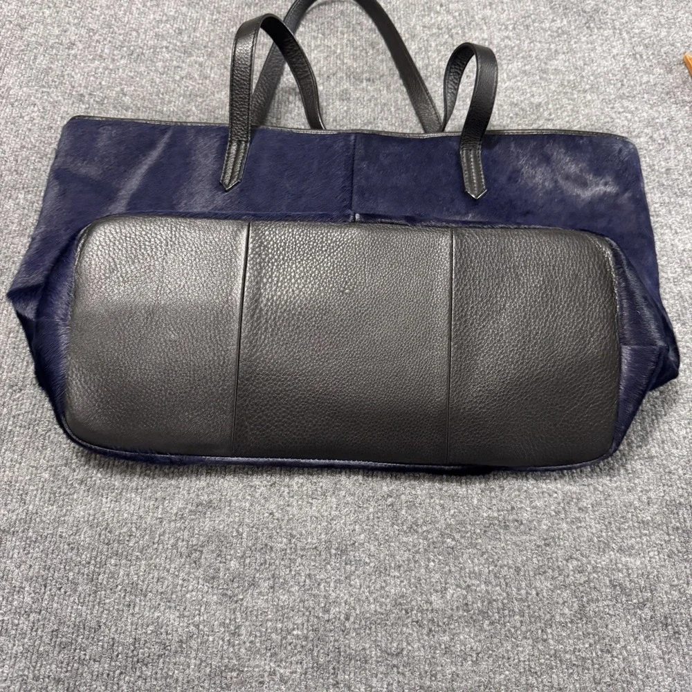 Christopher Kon Blue Pony Hair‎ Leather Tote